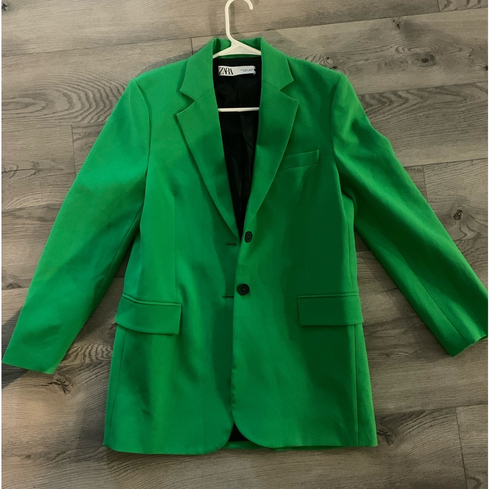 Green Zara blazer
